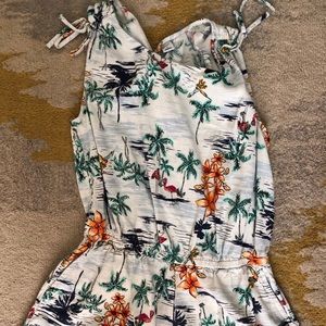 Old Navy tropical flamingo romper